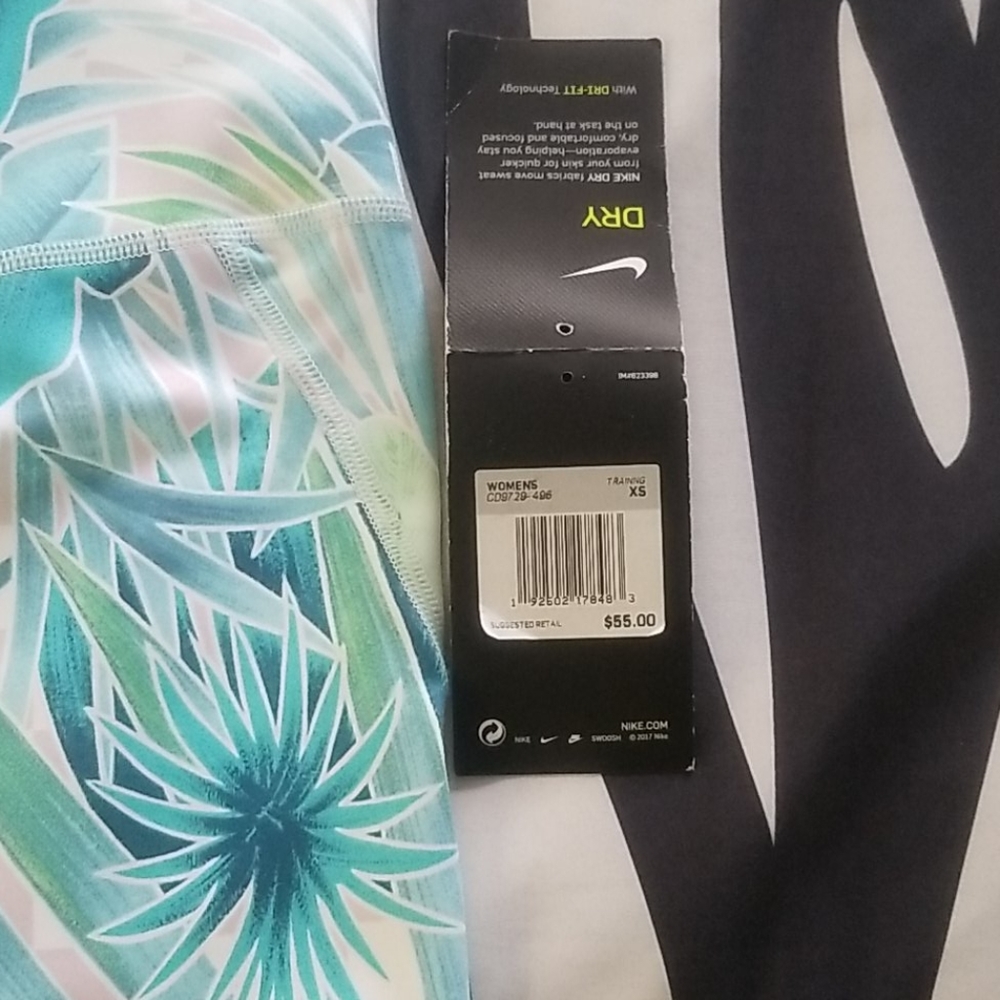 Nike tropical cropped leggings capri gym yoga pants activewear athletic workout - Picture 9 of 9